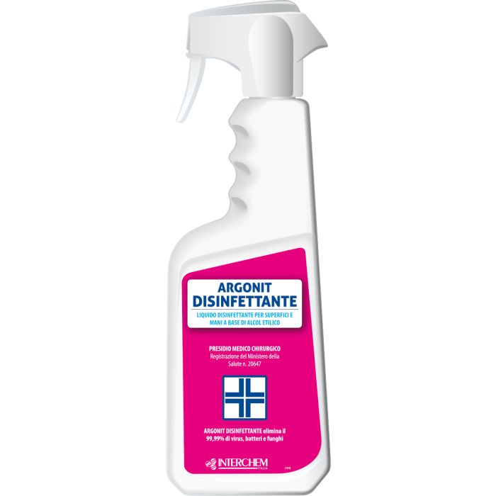 INTERCHEM ARGONIT DISINFETTANTE disinfettante alcolico per superfici e mani 750 ml 