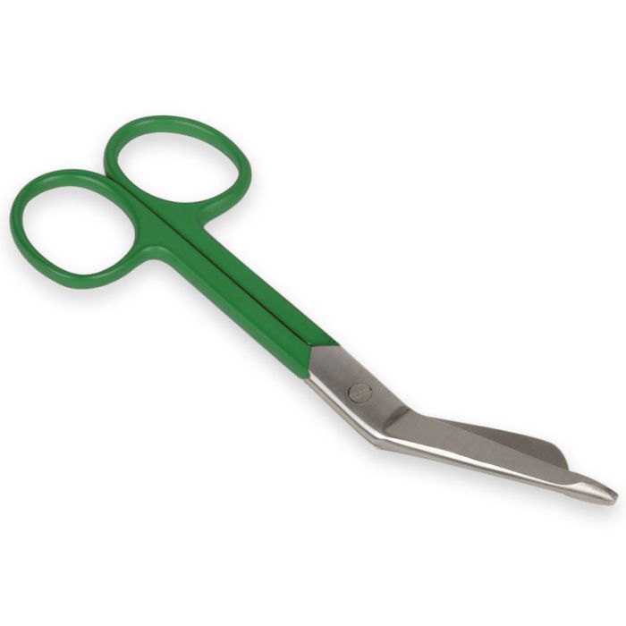 Forbici per bende in acciaio inox 14 cm con anelli verdi Gima