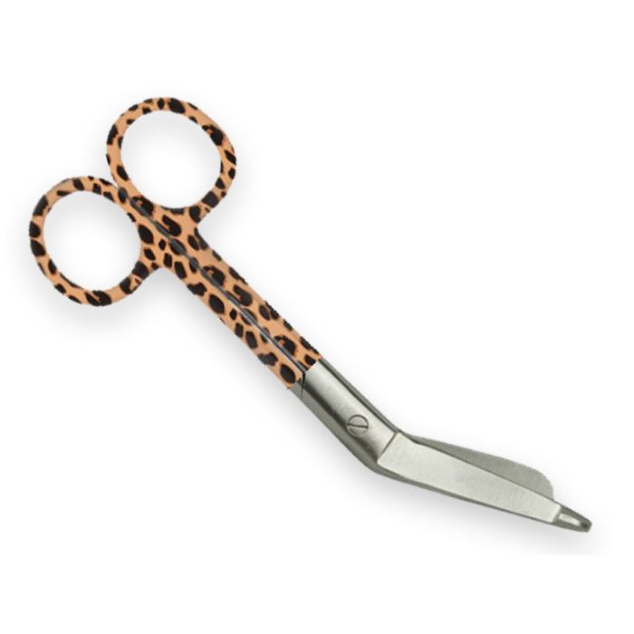 Forbici per bende in acciaio inox 14 cm fantasia leopardo Gima