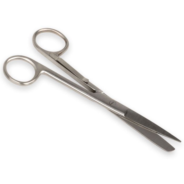 Forbici rette in acciaio inox con clip e punte alternate 14 cm Gima