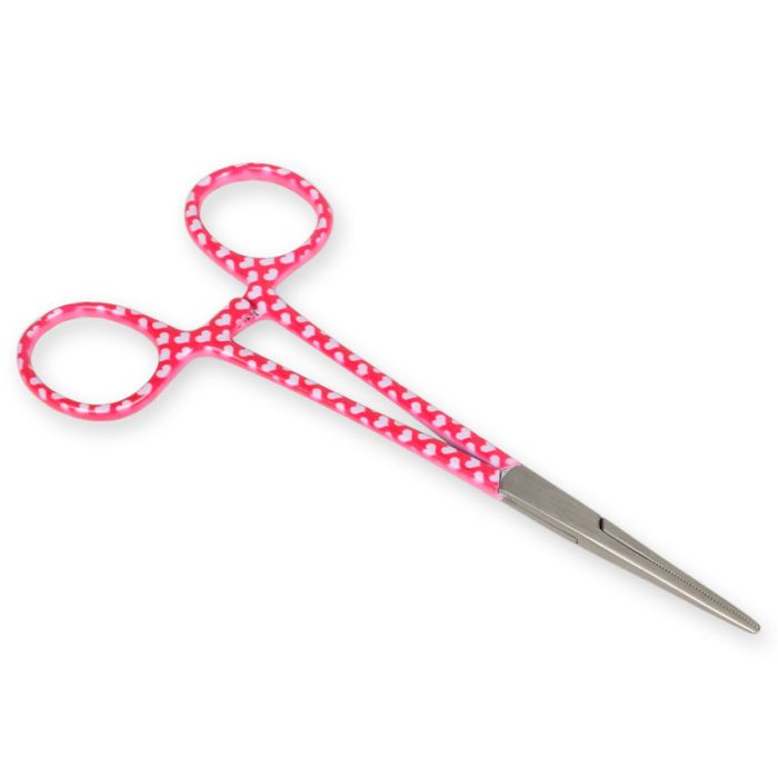 Pinza emostatica retta in acciaio inox anelli fantasia cuori 16 cm Gima