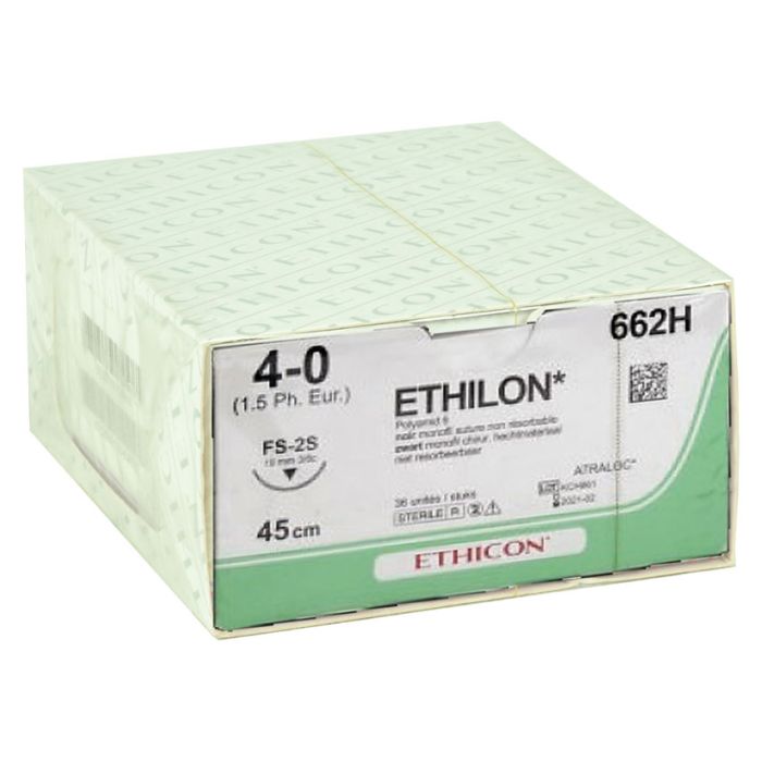 SUTURA MONOFILAMENTO ETHICON ETHILON - 4/0 ago 19 mm filo 45 cm conf. 36 pezzi