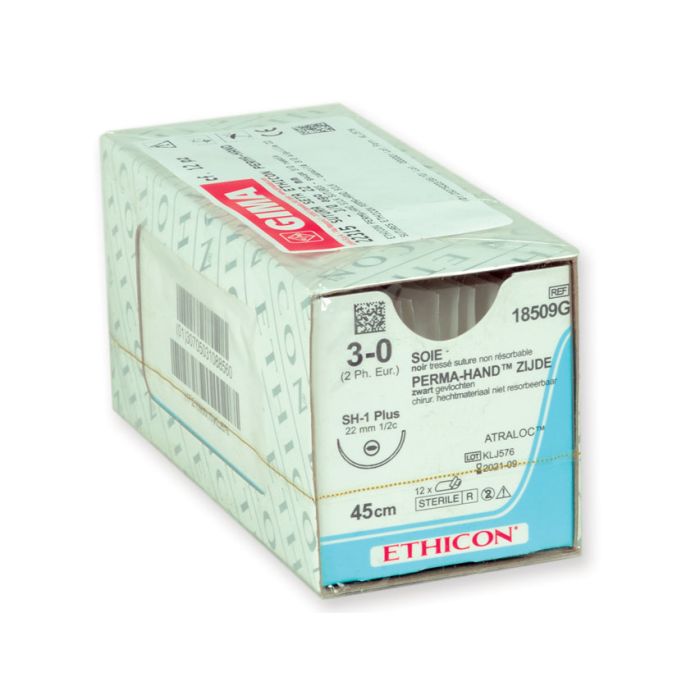 SUTURA SETA ETHICON PERMA-HAND - 3/0 ago 22 mm conf. 12 pezzi