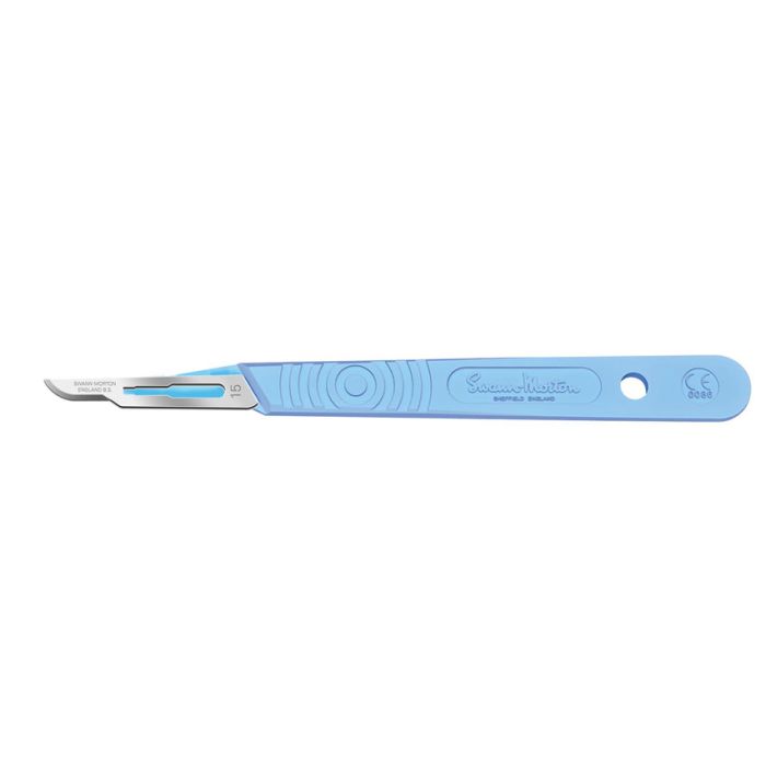 Bisturi monouso in acciaio inox sterili Swann-Morton N. 15 conf. 10 pezzi