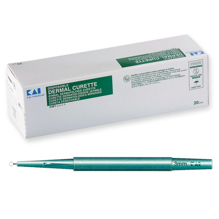 Curette dermatologiche Kai monouso diametro 3 mm conf. 20 pezzi
