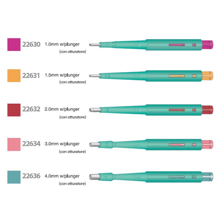 Curette biopsia Kai con otturatore diametro 2 mm conf. 20 pezzi
