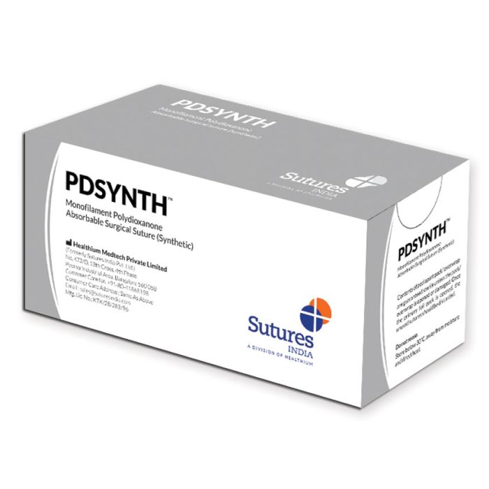 SUTURA ASSASSORBIBILE PDSYNTH calibro 1, curva 1/2, ago 40 mm - 90 cm - viola conf. 12 pezzi