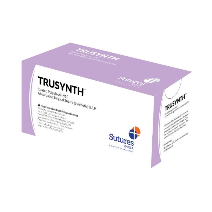 SUTURA ASSORBIBILE TRUSYNTH calibro 0, curva 1/2, ago 40 mm - 90 cm - viola conf. 12 pezzi