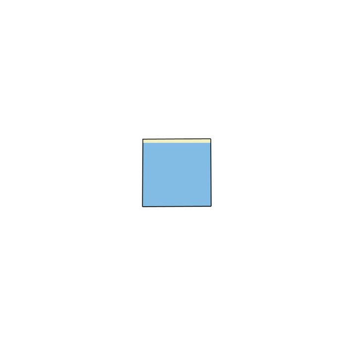 Telo chirurgico in TNT, 50 x 50 cm, azzurro, con lato adesivo, conf.100 pezzi