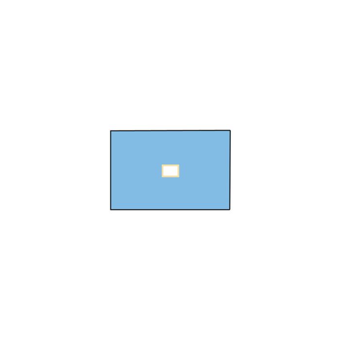 Telo chirurgico in TNT, 75 x 90 cm, azzurro, con foro 6 x 9 cm, conf.75 pezzi