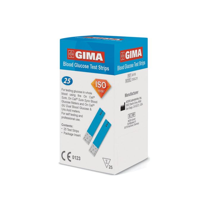 Strisce glucosio per glucometro, conf. 25 pezzi