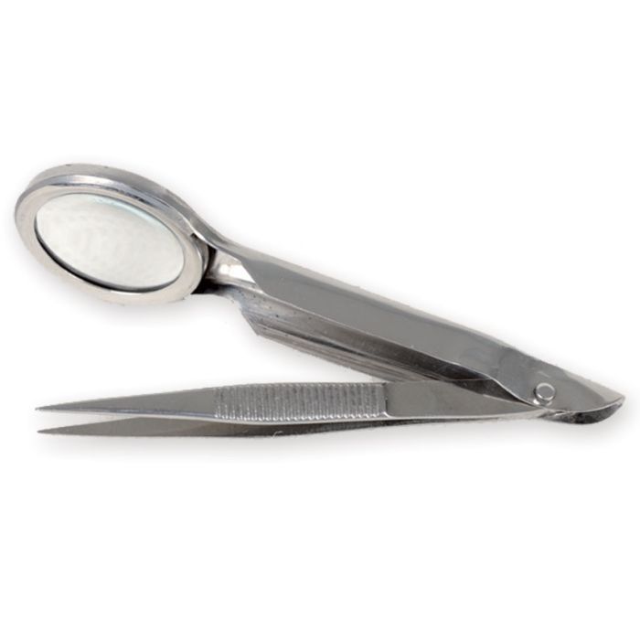 Pinza con lente d'ingrandimento 2X, dimensioni 8cm, conf. 1 pezzo