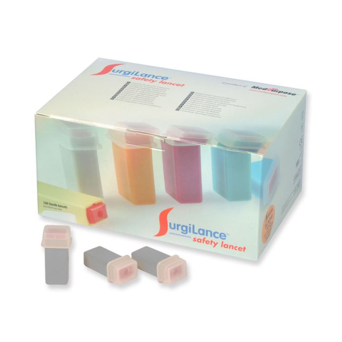 Lancette di sicurezza ago automatico calibro 23G, colore grigio, conf. 100 pezzi