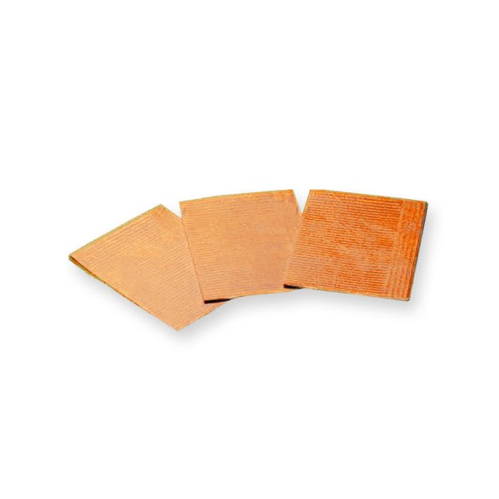 Bavaglio dentista pre-accoppiato arancione 33 x 45 cm confezione da 500 pezzi Gima
