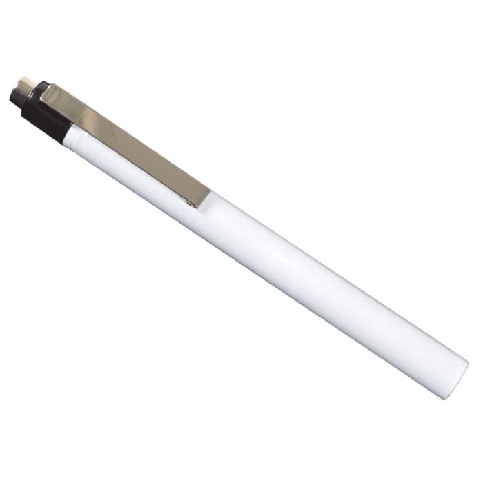 Lucciola Stylo in metallo bianca con lampadina e 2 batterie AAA Gima