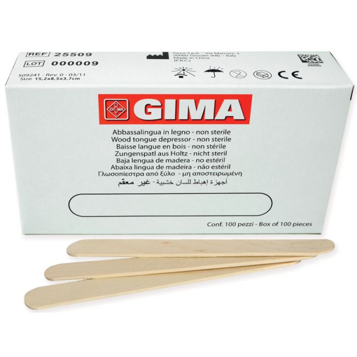 ABBASSALINGUA LEGNO NON STERILI Gima conf. 100 pezzi