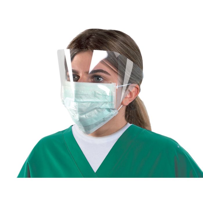 Mascherina chirurgica con elastici con visiera paraspruzzi - MASKOP