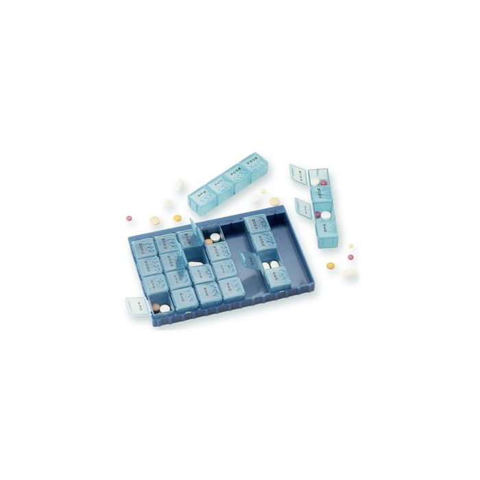 Porta pillole settimanale con 28 scomparti-17 x 12 x 2cm-Gima