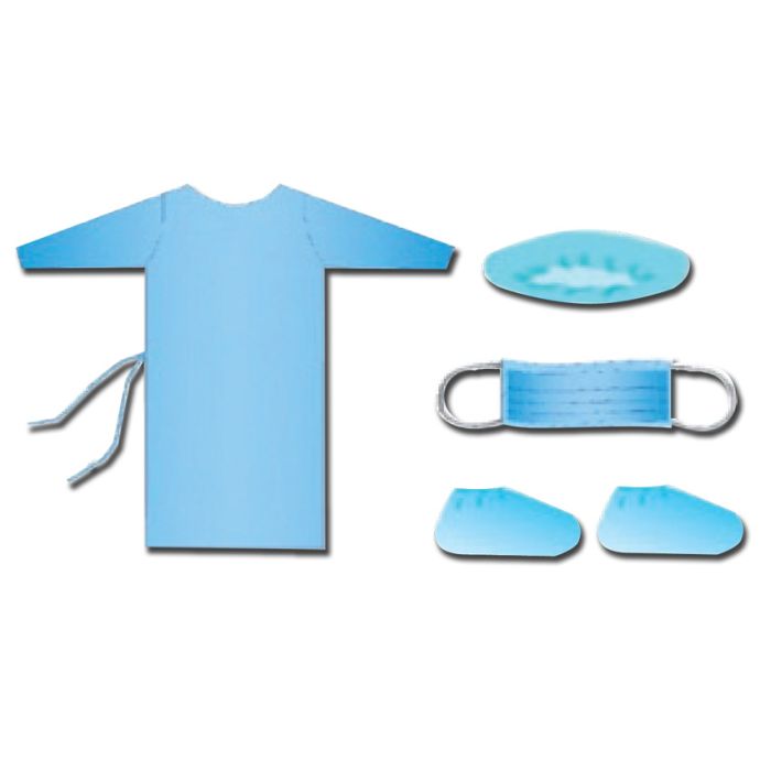 KIT VESTIZIONE VISITATORE monouso non sterile conf. 25 pezzi
