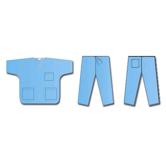 Divisa in tnt non sterile casacca+pantaloni taglia L conf. 50 pezzi