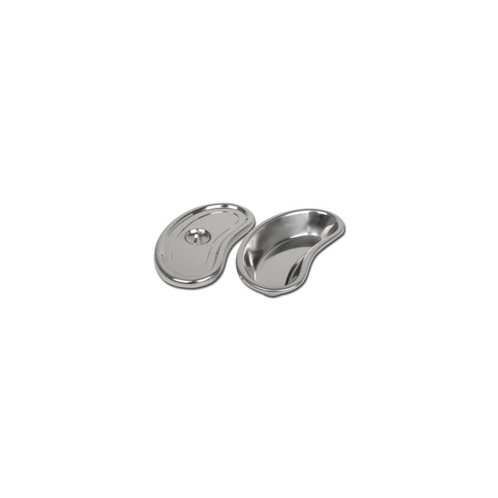 BACINELLA RENIFORME IN ACCIAIO INOX CON COPERCHIO 247x122x43 mm