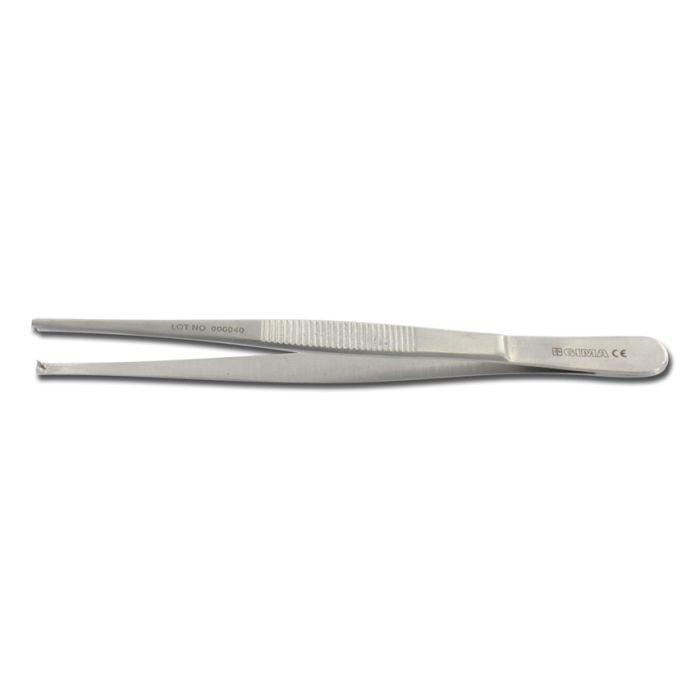 PINZA CHIRURGICA in acciaio inox misura 18 cm 1x2 denti 