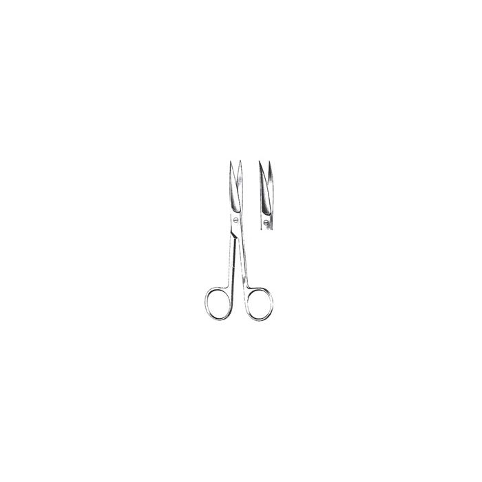 FORBICI CHIRURGICHE CURVE punte acute in acciaio inox misura 18 cm