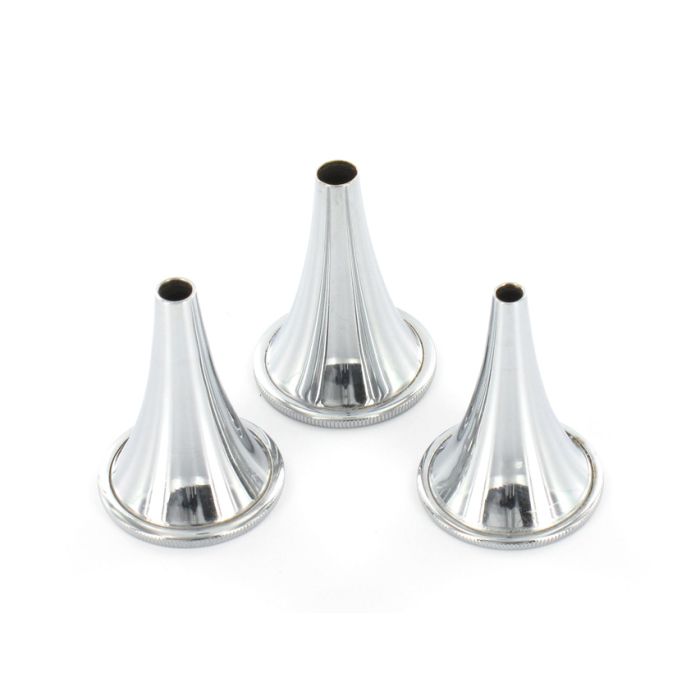 SET 3 SPECULUM AURICOLARI HARTMANN 4,5,6 mm in acciaio inox 