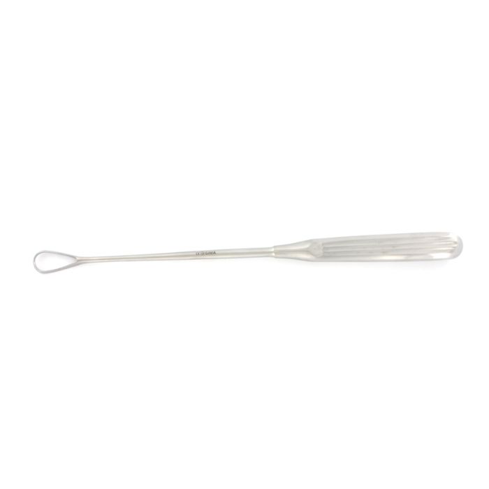CURETTE SIMS 8mm in acciaio inox misura 26 cm 