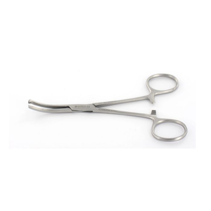 PINZA CHIRURGICA KOCHER curva in acciaio inox misura 14 cm 