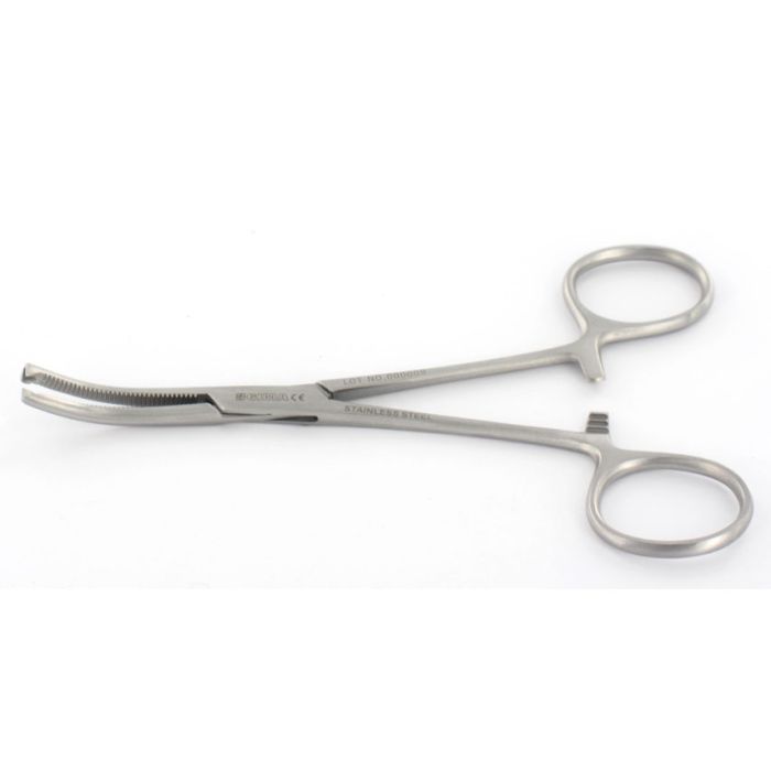 PINZA CHIRURGICA KOCHER  curva in acciaio inox misura 20 cm