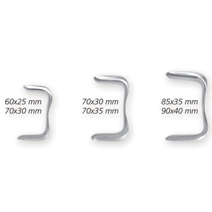SET RETRATTORI SIMS in acciaio inox kit 3 pezzi 