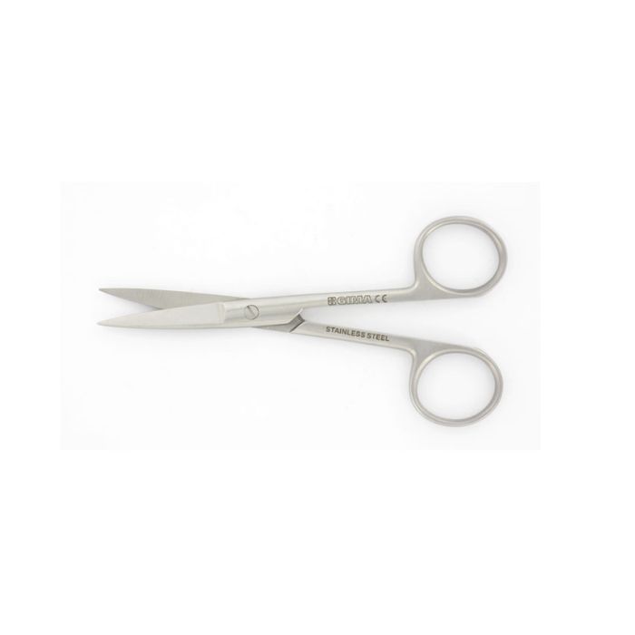 FORBICI CHIRURGICHE RETTE punte acute in acciaio inox misura 11,5 cm 