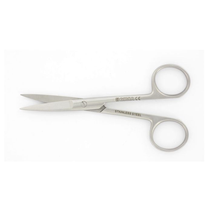 FORBICI CHIRURGICHE RETTE punte acute in acciaio inox misura 16 cm 