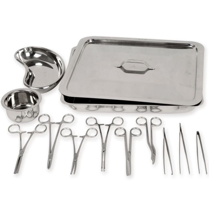 SET FERRI PER SUTURA kit composto da12 pezzi in acciaio inox