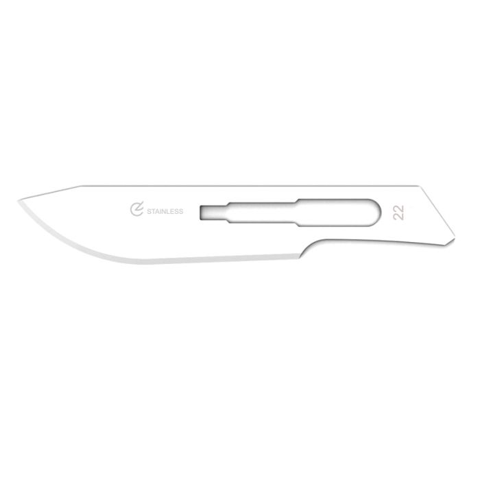 LAME GIMA INOX N. 22 STERILI conf. 100 pezzi