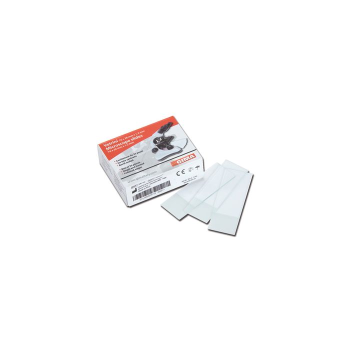 Gima vetrini molati sabbiati su 1 lato 26 x 76 x 1,2 mm conf. 50 pezzi