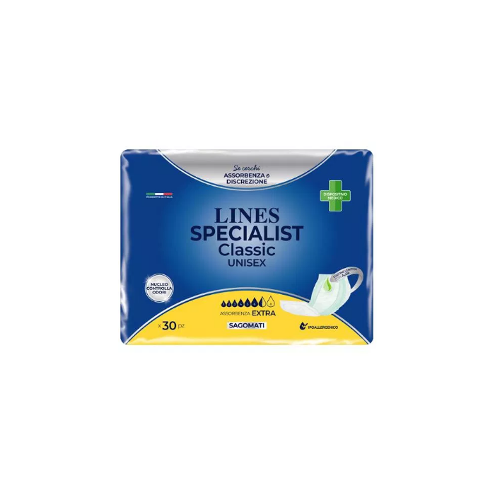 Pannolone sagomato taglia unica Extra da 30 pezzi Lines Specialist Classic