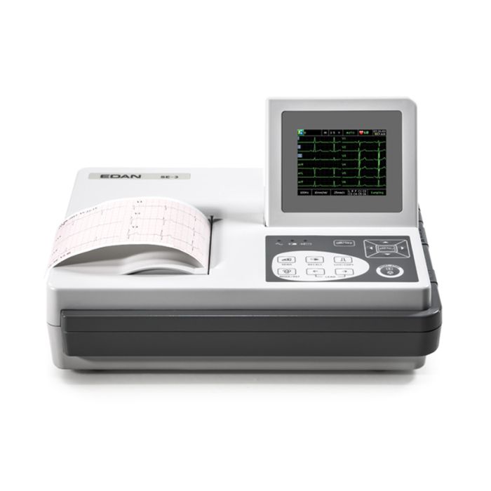 Ecg  3 canali con monitor ed interpret. EDAN SE-3 A COLORI