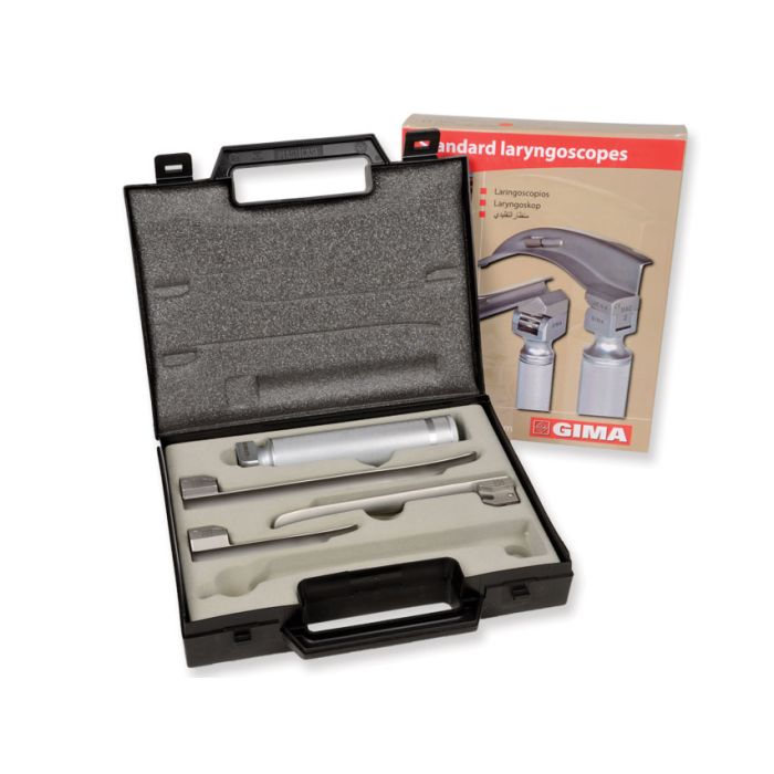 Set laringoscopio pediatrico 2,5 V 3 lame (Miller 1-2-3) Gima