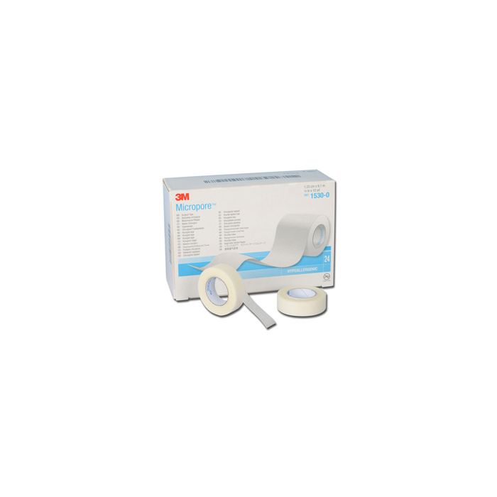 Cerotto in carta ipoallergenico 3M Micropore h 12,5 mm x 9,14 m conf. 24 pezzi