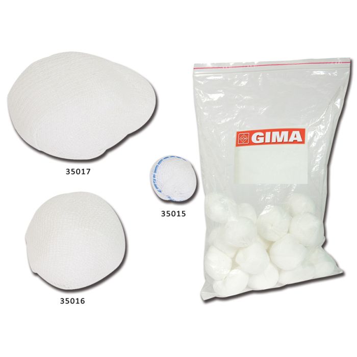 Tamponi Rotondi Garza Cotone Ø25 mm conf. 10 pacchi da 100 pz Gima