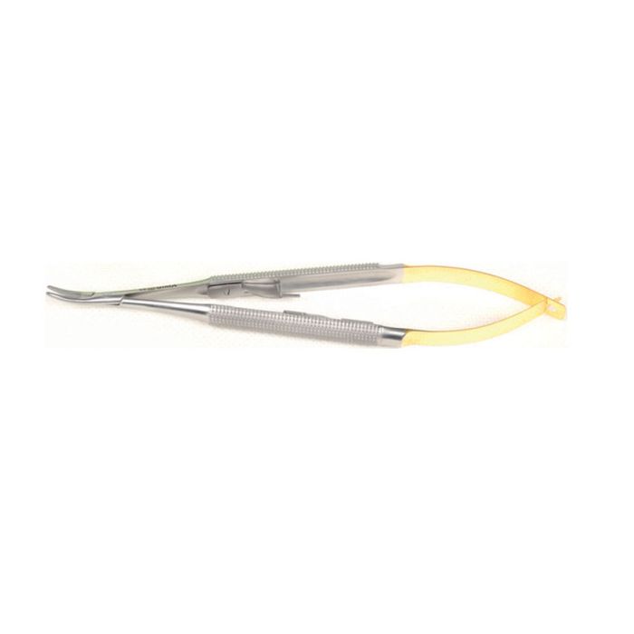 PORTA AGHI BARRAQUER MICRO IN TUGSTENO 13 cm con punte lisce Gima
