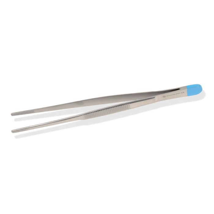 PINZA MEDICAZIONE ANATOMICA MONOUSO STERILE retta 13 cm conf. 25 pezzi