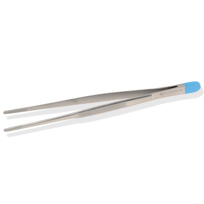 PINZA MEDICAZIONE ANATOMICA MONOUSO STERILE retta 16 cm conf. 25 pezzi