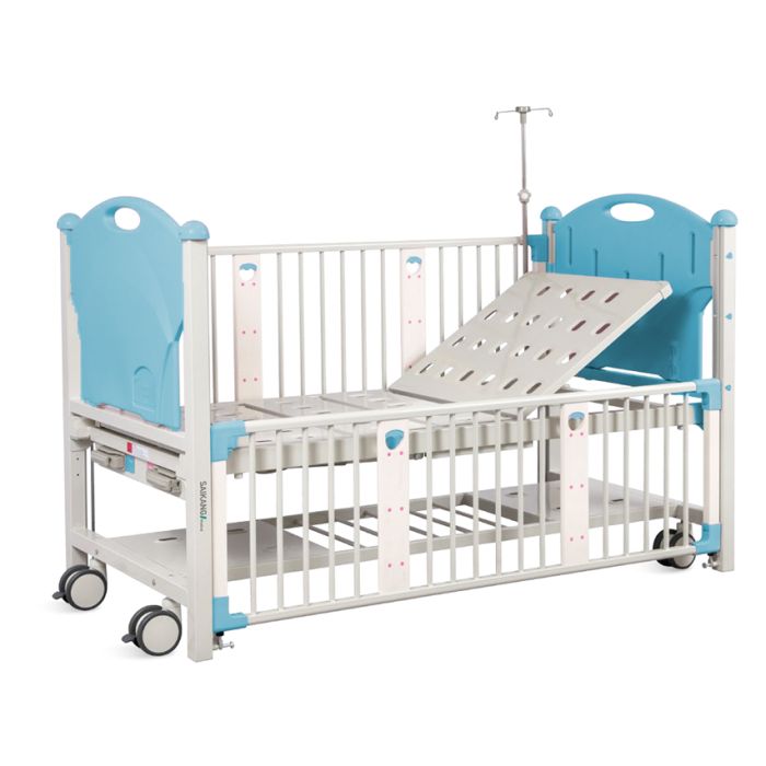 LETTINO PEDIATRICO 2 manovelle azzurro 