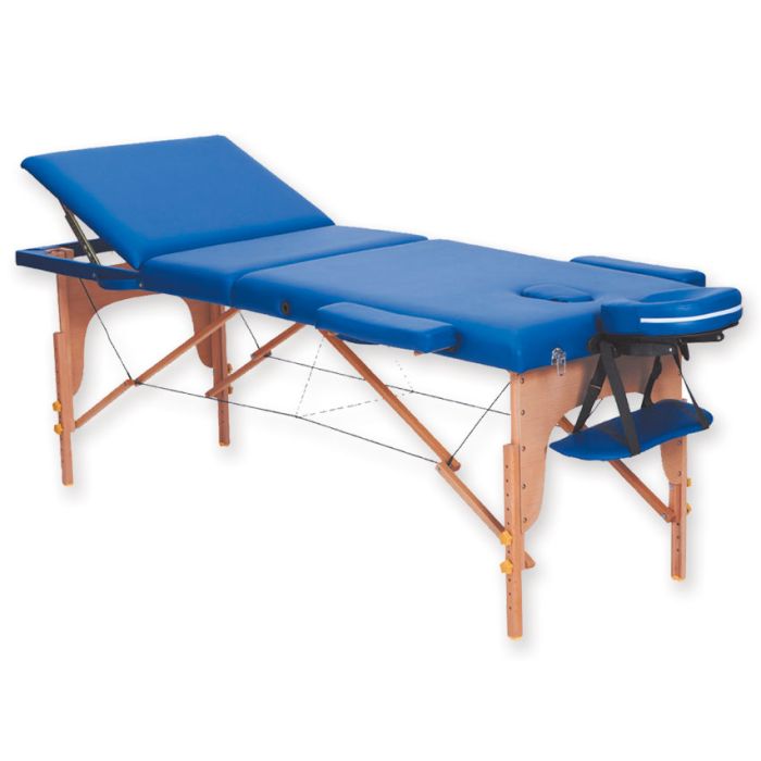 LETTINO DA MASSAGGIO IN LEGNO a 3 SEZIONI blu 