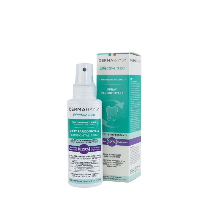 Spray parodontale per igiene orale con clorexidina 0,2% 100 ml senza risciacquo Dermarays Effective
