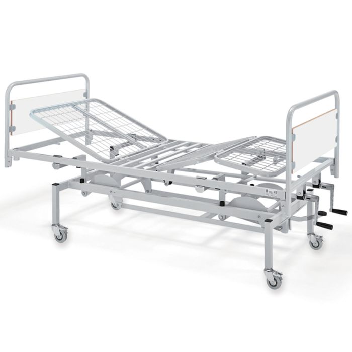 LETTO A TRE SEZIONI AD ALTEZZA VARIABILE 2 manovelle con ruote 