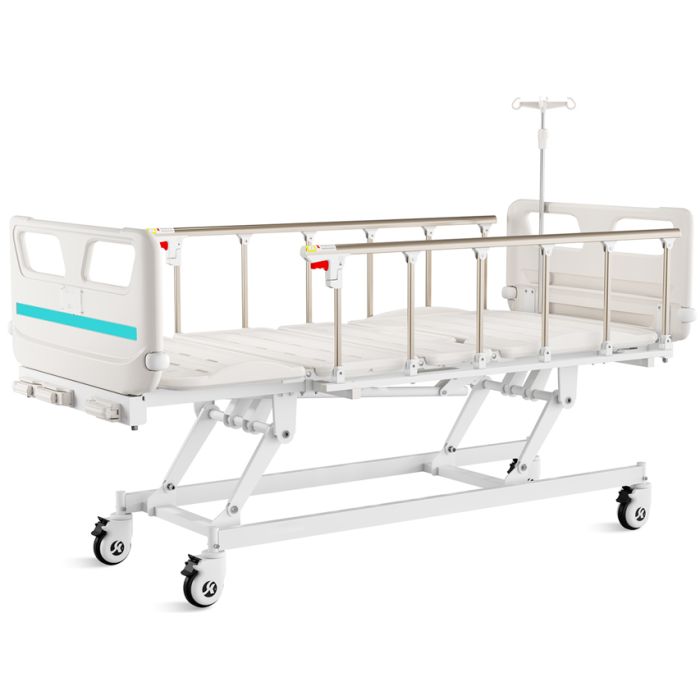 LETTO A 4 SEZIONI AD ALTEZZA VARIABILE 3 manovelle con ruote